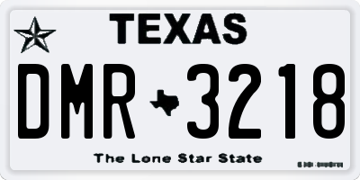 TX license plate DMR3218