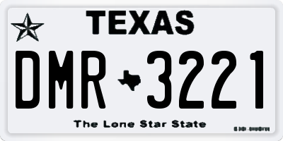 TX license plate DMR3221