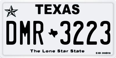 TX license plate DMR3223