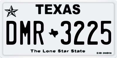 TX license plate DMR3225