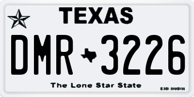 TX license plate DMR3226