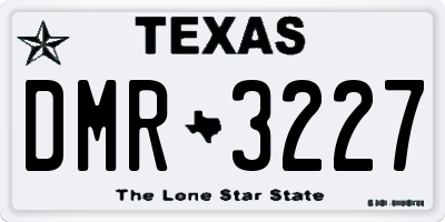 TX license plate DMR3227