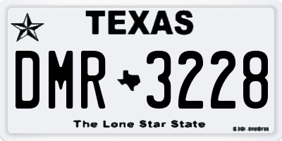 TX license plate DMR3228