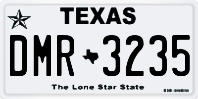 TX license plate DMR3235