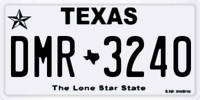 TX license plate DMR3240