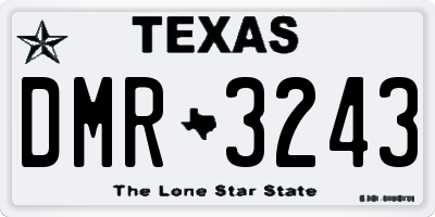 TX license plate DMR3243
