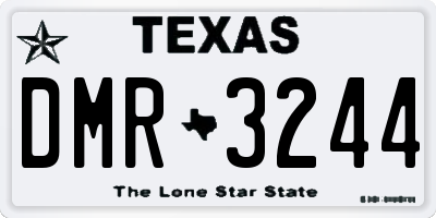 TX license plate DMR3244