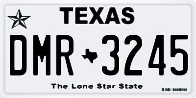 TX license plate DMR3245