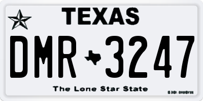 TX license plate DMR3247