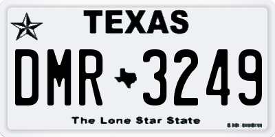 TX license plate DMR3249