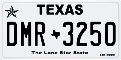 TX license plate DMR3250