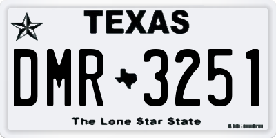 TX license plate DMR3251