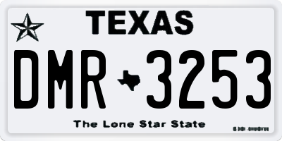 TX license plate DMR3253