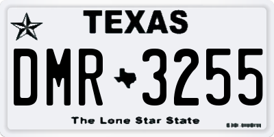 TX license plate DMR3255