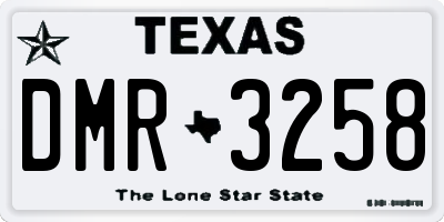 TX license plate DMR3258