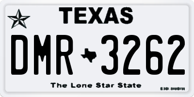 TX license plate DMR3262