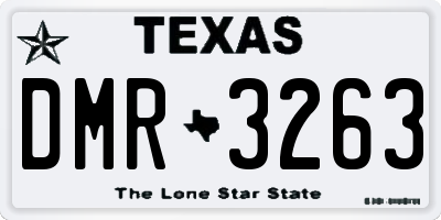 TX license plate DMR3263