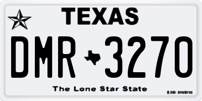 TX license plate DMR3270