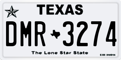 TX license plate DMR3274
