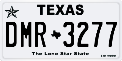 TX license plate DMR3277