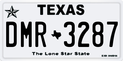 TX license plate DMR3287