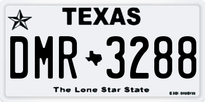 TX license plate DMR3288
