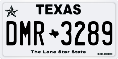 TX license plate DMR3289