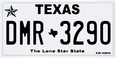 TX license plate DMR3290