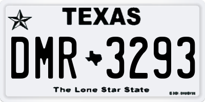 TX license plate DMR3293