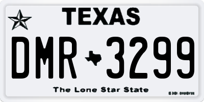 TX license plate DMR3299
