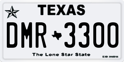 TX license plate DMR3300