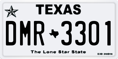 TX license plate DMR3301