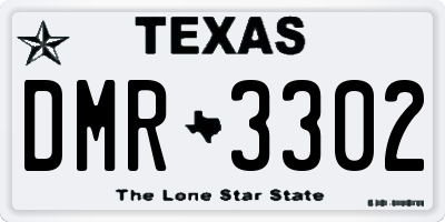 TX license plate DMR3302