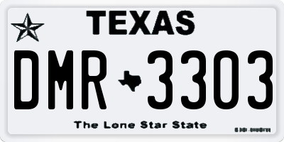 TX license plate DMR3303