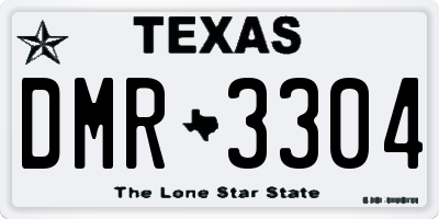 TX license plate DMR3304
