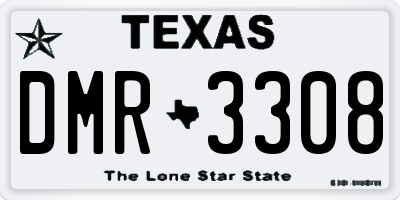 TX license plate DMR3308