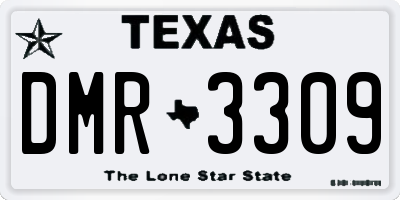 TX license plate DMR3309