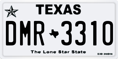 TX license plate DMR3310