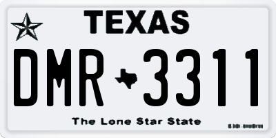 TX license plate DMR3311