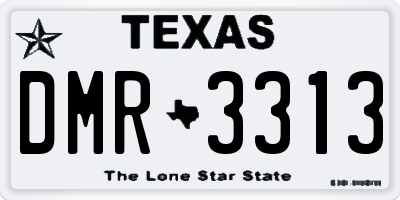 TX license plate DMR3313