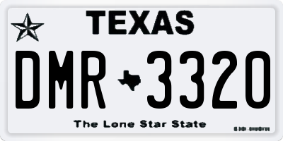 TX license plate DMR3320