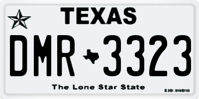 TX license plate DMR3323