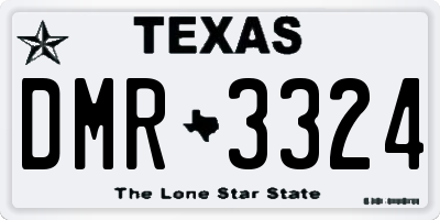 TX license plate DMR3324