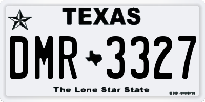 TX license plate DMR3327