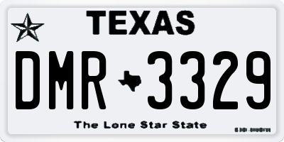 TX license plate DMR3329