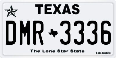 TX license plate DMR3336