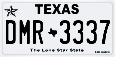 TX license plate DMR3337