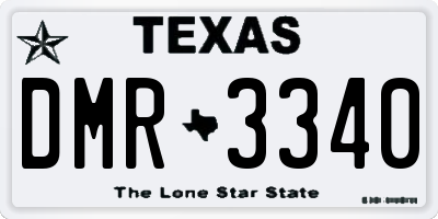 TX license plate DMR3340