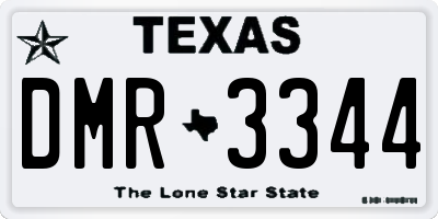 TX license plate DMR3344