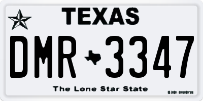 TX license plate DMR3347